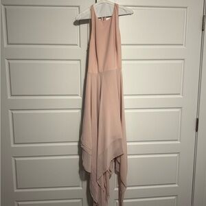 Aidan by Aidan Mattox Blush Asymmetrical Dress